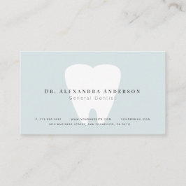 Tandarts licht blauw afspraak kaart visitekaartje