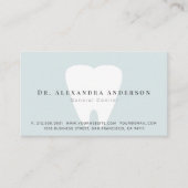 Tandarts licht blauw afspraak kaart visitekaartje (Voorkant)