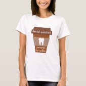 tandarts met koffie t-shirt (Voorkant)