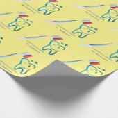 Tandarts Monogram Leuke Tandenborstel Gelukkige Ta Cadeaupapier (Hoek)