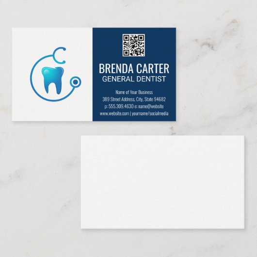 tandarts | QR Scan Code Visitekaartje (Voorkant / Achterkant)