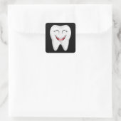 Tandarts Tand Dokter Tand Grappig geschenk idee Vierkante Sticker (Tas)