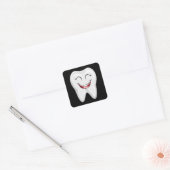 Tandarts Tand Dokter Tand Grappig geschenk idee Vierkante Sticker (Envelop)