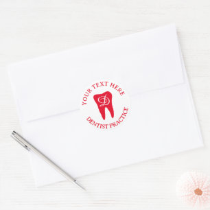 Tandarts tandartspraktijk logo envelop sealers ronde sticker