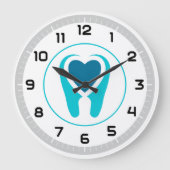 tandarts | Tanden Hart Grote Klok (Voorkant)
