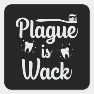 Tandarts Tanden Tand Grappig cadeau idee Vierkante Sticker