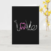 Tandarts Tanden Tand Liefde Tand Grappig Gift Idee Kaart (Gele Bloem)