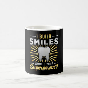 Tandarts Tanden Tand Superpower Grappig cadeau Koffiemok