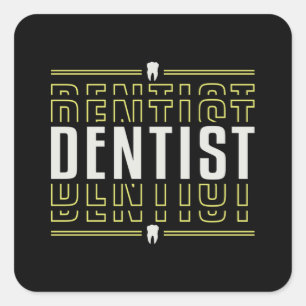 Tandarts Tandheelkunde Tandheelkunde Cadeau Idee Vierkante Sticker