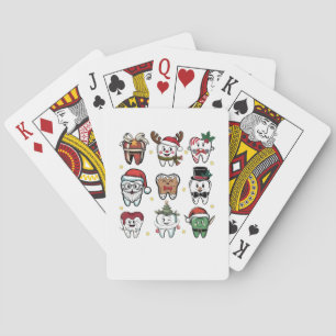 Tandarts Tandheelkundig Team Kerstvakantie Xmas  Pokerkaarten