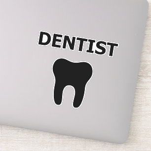 Tandarts, tandontwerp sticker