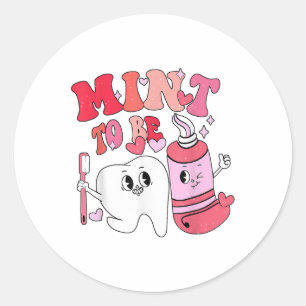Tandarts Valentijn Mint te zijn tandenborstel tand Ronde Sticker