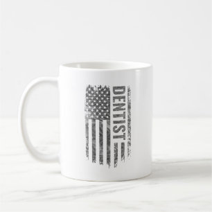 Tandarts VS Vlag Bedrukt Mok met distressed design