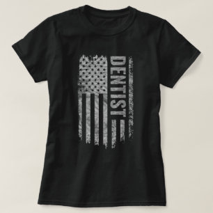 Tandarts VS-vlag bedrukt ontwerp T-shirt