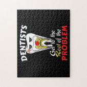 Tandarts wortelkanaal - tand holte woordspeling legpuzzel (Verticaal)