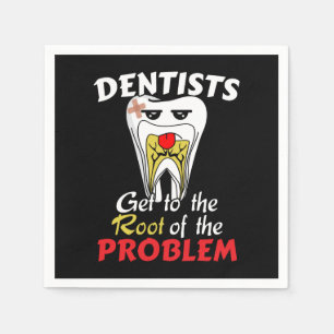 Tandarts wortelkanaal - tand holte woordspeling servet