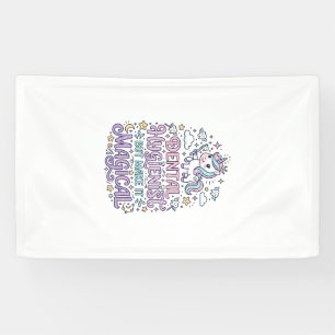 Tandartsassistent Eenhoorn maar maak het magisch s Spandoek