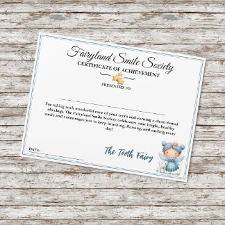 Tandartscontrolecertificaat van de Fairyland Smile