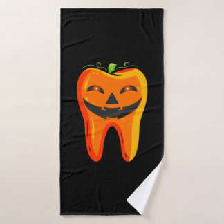 Tandartsen Tandpompoen Halloween Badhanddoek