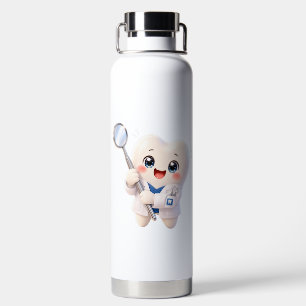 Tandartsfles met Moppertand Tandarts Cadeau Waterfles