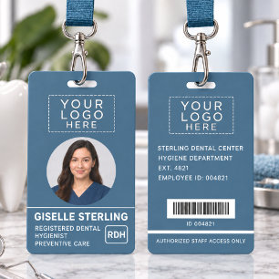 Tandartspraktijk Werknemer Foto Barcode ID-kaart Badge
