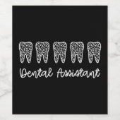 tandassistent | Giften voor assistent-tandarts Wijn Etiket (Enkel label)