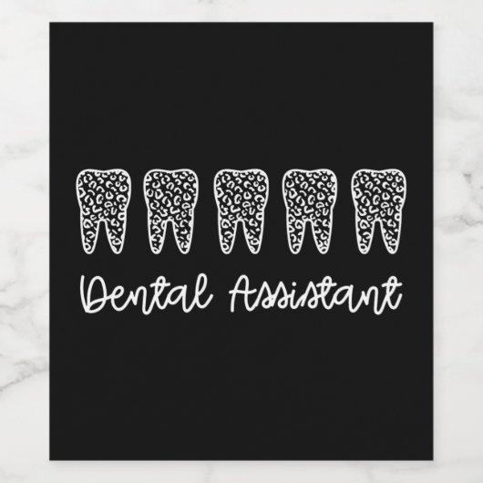 tandassistent | Giften voor assistent-tandarts Wijn Etiket (Enkel label)