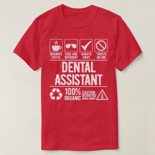 tandassistent-taak t-shirt (Design voorkant)