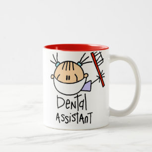 tandassistent tweekleurige koffiemok