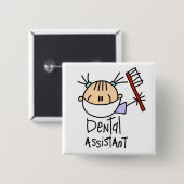 tandassistent vierkante button 5,1 cm (Voorkant /achterkant)