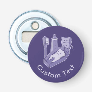 Tandbegrafenisflesopener Button Flesopener