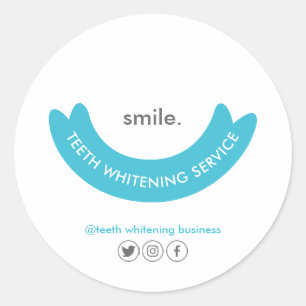 Tandbleekverzorgingszegel Ronde Sticker