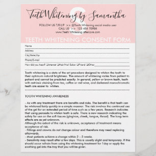 Tandbleking Klant Toestemming Budget Formulier Flyer