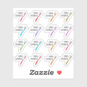 Tandborstel Wisselherinnering DentalCare Bujo Plan Sticker