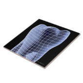 Tandbouillon, computerkunst van een molaire tand tegeltje (Zijkant)