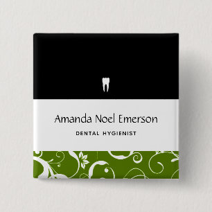 Tandelijk personeel Pro Damask Vierkante Button 5,1 Cm