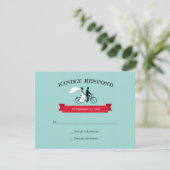 Tandem Bicycle Aqua Wedding RSVP (Debout devant)