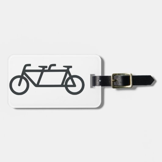 Tandem Bicycle Bagagelabel (Voorkant horizontaal)