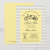 Tandem Bicycle Bridal Shower Kaart (Voorkant / Achterkant)