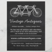 Tandem Bicycle & Chalkboard, Antiquair, Winkel Flyer (Voorkant)