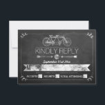 Tandem Bicycle Chalkboard Typographie Mariage RSVP<br><div class="desc">Tandem Bicycle Chalkboard Typographie Mariage Cartes RSVP.</div>