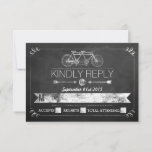 Tandem Bicycle Chalkboard Typographie Mariage RSVP<br><div class="desc">Tandem Bicycle Chalkboard Typographie Mariage Cartes RSVP.</div>