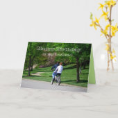 Tandem Bicycle Husband Birthday Light Green Interi Kaart (Gele Bloem)