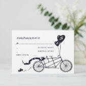 Tandem Bicycle Romantique Mariage Décontracté RSVP (Debout devant)