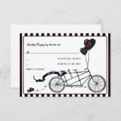 Tandem Bicycle Romantique Mariage Décontracté RSVP (Devant / Derrière)