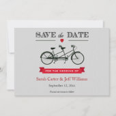 Tandem Bicycle Save the Date Cards (Voorkant)