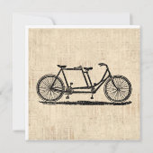 Tandem Bicycle Two Person Bicycle Antiek Bike Kaart (Achterkant)