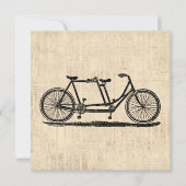 Tandem Bicycle Two Person Bicycle Antiek Bike Kaart (Voorkant)