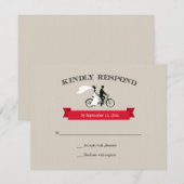 Tandem Bicycle Vintage Mariage RSVP (Devant / Derrière)