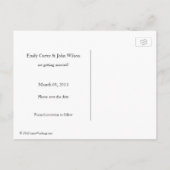 Tandem Bicycle Wedding Save the Date Briefkaart (Achterkant)